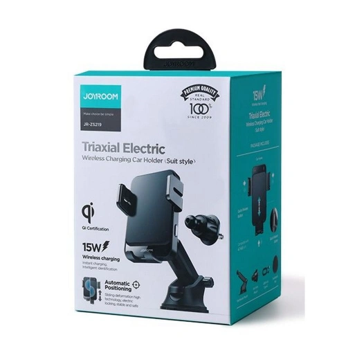 Kup Uchwyt samochodowy z ładowarką indukcyjną Joyroom JR-ZS219 Car Mount Wireless Charger Set 15W Black - JYR025BLK - {ean13} - Sklep Home Screen