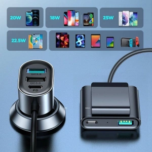 Kup Ładowarka samochodowa Joyroom JR-CL05 5-port USB Car Charger 72W Black - JYR026BLK - {ean13} - Sklep Home Screen