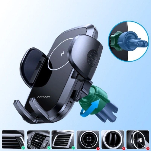 Kup Upevnění do auta Joyroom JR-ZS241 Air Vent Car Mount Wireless Charger 15W Černá - JYR029BLK - {ean13} - Sklep Home Screen