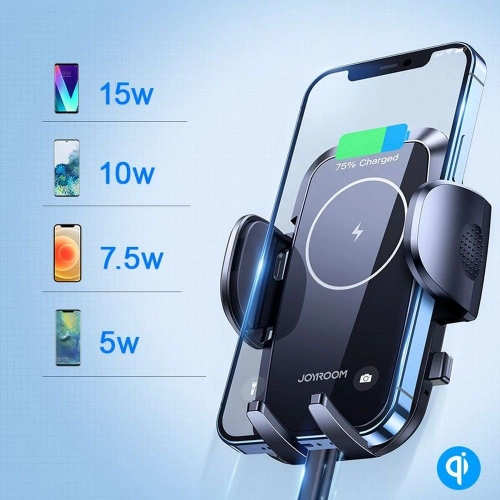 Kup Uchwyt samochodowy Joyroom JR-ZS241 Air Vent Car Mount Wireless Charger 15W Black - JYR029BLK - {ean13} - Sklep Home Screen