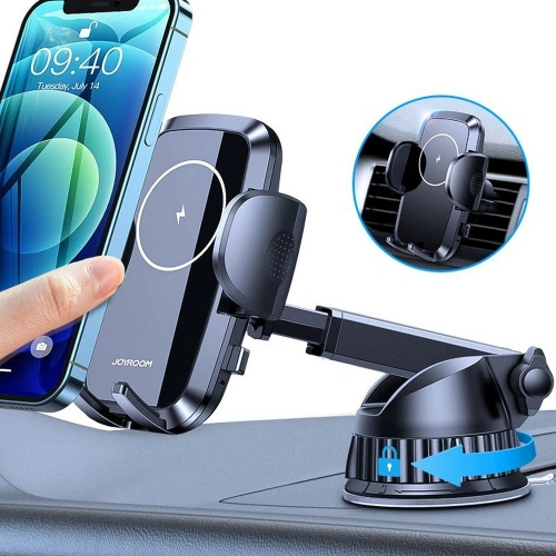 Kup Uchwyt samochodowy Joyroom JR-ZS241 Dashboard Car Mount Wireless Charger 15W Black - JYR030BLK - {ean13} - Sklep Home Screen