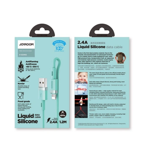 Kup Cablul Joyroom S-1224N2 USB-A - Lightning 120cm Verde - JYR039GRN - {ean13} - Sklep Home Screen