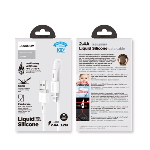 Kup Kabel Joyroom S-1224N2 USB-A - USB-C 120cm White - JYR040WHT - {ean13} - Sklep Home Screen