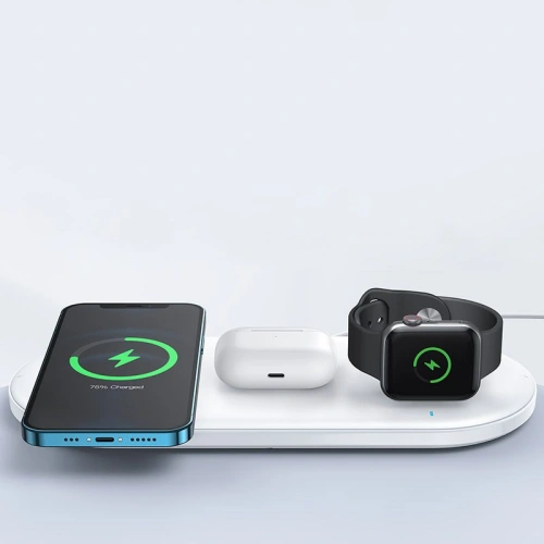 Kup Vezeték nélküli töltő Joyroom JR-A27 3in1 Magnetic MagSafe Wireless Charger Fehér - JYR049WHT - {ean13} - Sklep Home Screen