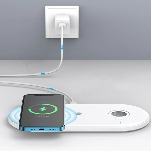 Kup Vezeték nélküli töltő Joyroom JR-A27 3in1 Magnetic MagSafe Wireless Charger Fehér - JYR049WHT - {ean13} - Sklep Home Screen