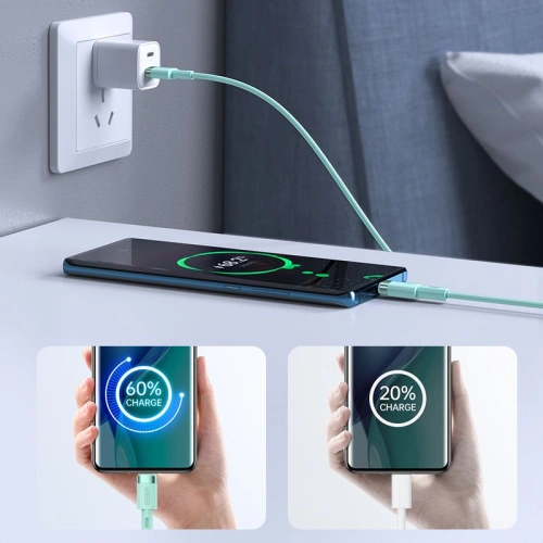 Kup Kábel Joyroom S-1230N9 USB-C - USB-C PD 60W 3A 120cm Zöld - JYR048GRN - {ean13} - Sklep Home Screen