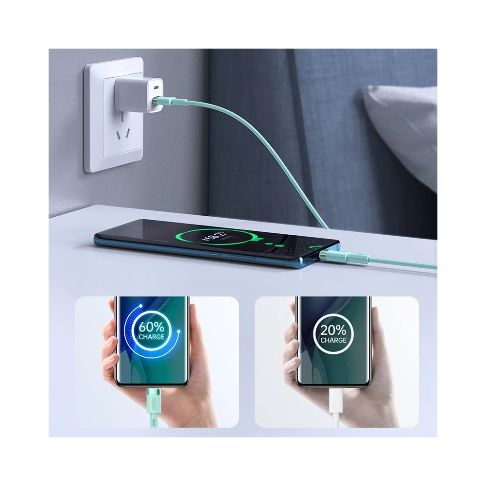 Kabel Joyroom S-1230N9 USB-C - USB-C PD 60W 3A 120cm Green