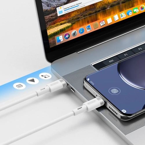 Kup Cablul Joyroom S-1230N9 USB-C - USB-C PD 60W 3A 120cm Alb - JYR052WHT - {ean13} - Sklep Home Screen