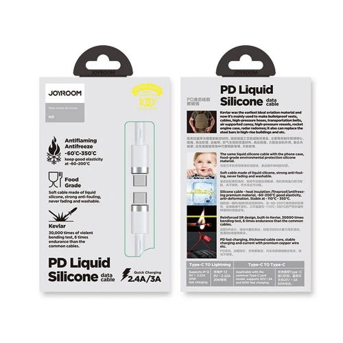 Kup Kábel Joyroom S-1230N9 USB-C - USB-C PD 60W 3A 120cm Fehér - JYR052WHT - {ean13} - Sklep Home Screen