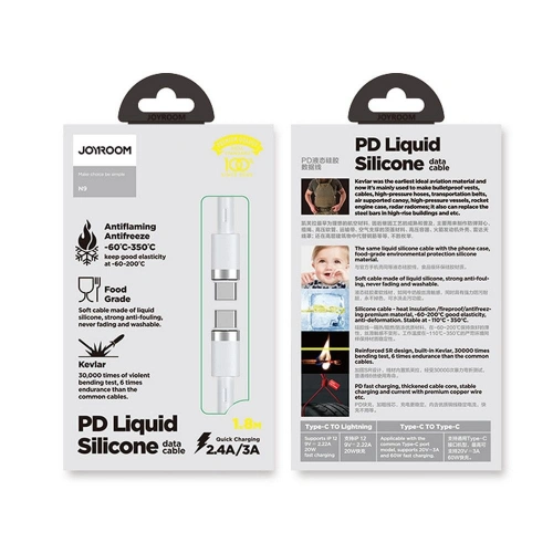 Kup Kábel Joyroom S-1830N9 USB-C - USB-C PD 60W 3A 180cm Fehér - JYR054WHT - {ean13} - Sklep Home Screen