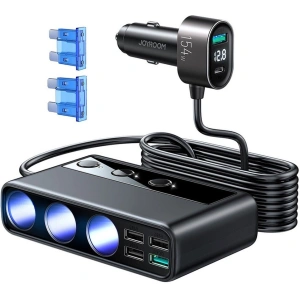 Buy Joyroom JR-CL06 Multi-port USB Car Charger PD 154W QC 3.0 Black - JYR058BLK - {ean13} - Home Screen Store Europe