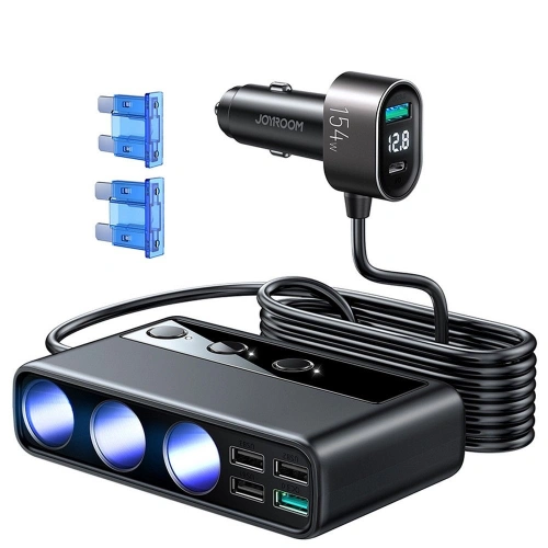 Kup Joyroom Autoladegerät JR-CL06 Multi-port USB Autoladegerät PD 154W QC 3.0 Schwarz - JYR058BLK - {ean13} - Sklep Home Screen
