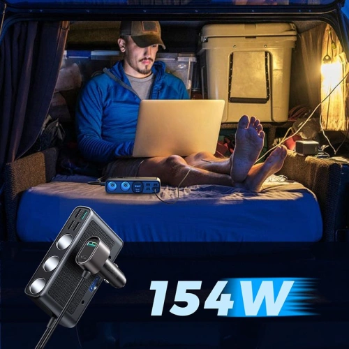 Kup Joyroom Autoladegerät JR-CL06 Multi-port USB Autoladegerät PD 154W QC 3.0 Schwarz - JYR058BLK - {ean13} - Sklep Home Screen
