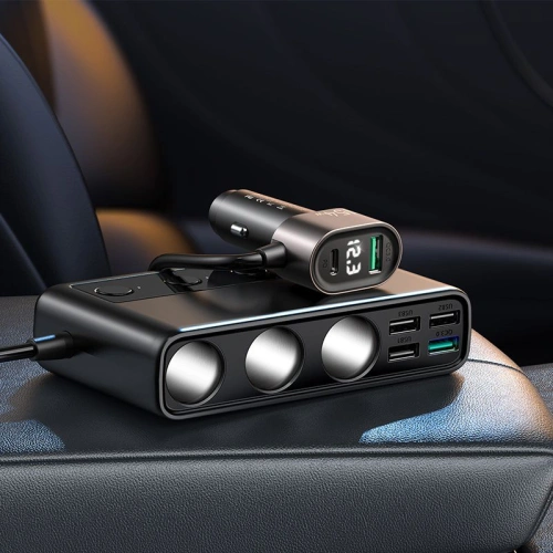 Kup Joyroom Autoladegerät JR-CL06 Multi-port USB Autoladegerät PD 154W QC 3.0 Schwarz - JYR058BLK - {ean13} - Sklep Home Screen