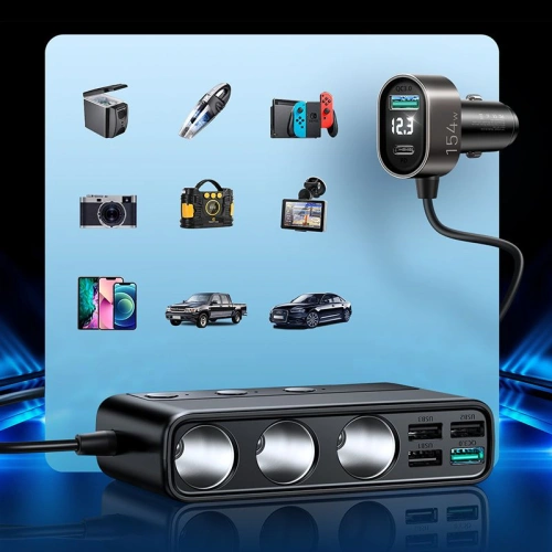 Kup Autós töltő Joyroom JR-CL06 Multi-port USB Autós Töltő PD 154W QC 3.0 Fekete - JYR058BLK - {ean13} - Sklep Home Screen