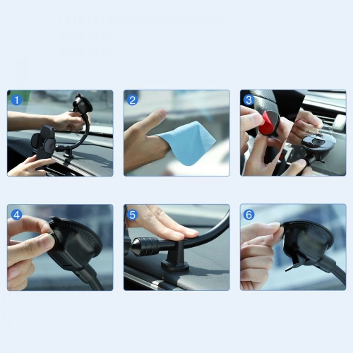 Kup Uchwyt samochodowy Joyroom JR-ZS259 Long Arm Dashboard Car Mount Black - JYR059BLK - {ean13} - Sklep Home Screen