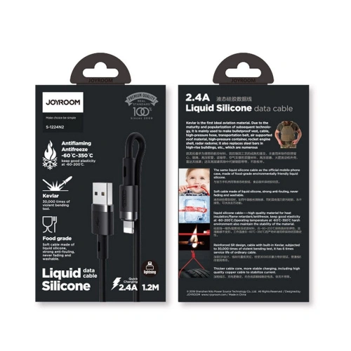 Kup Kábel Joyroom S-1224N2 USB-A - Lightning 120cm Fekete - JYR062BLK - {ean13} - Sklep Home Screen