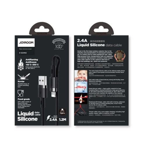Kup Kábel Joyroom S-1224N2 USB-A - USB-C 120cm Fekete - JYR063BLK - {ean13} - Sklep Home Screen