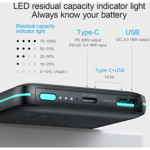 Powerbank z ładowaniem indukcyjnym Joyroom JR-W040 Magnetic MagSafe Power Bank 10000mah Black