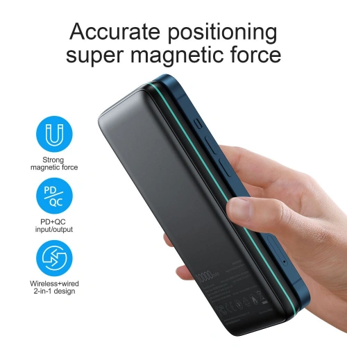 Kup Joyroom Powerbank mit induktiver Aufladung JR-W040 Magnetic MagSafe Power Bank 10000mAh Schwarz - JYR066BLK - {ean13} - Sklep Home Screen