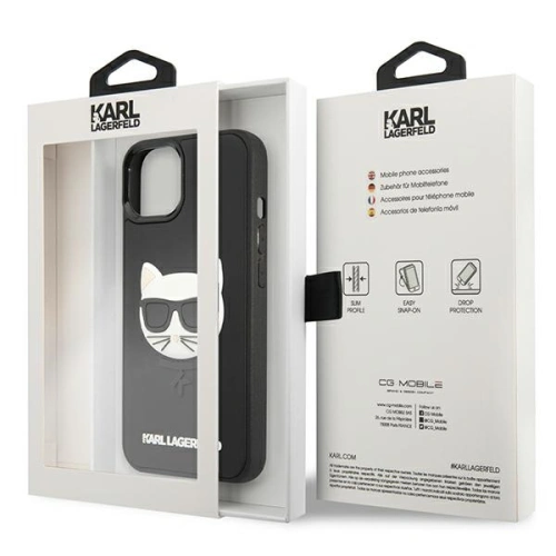 Buy Karl Lagerfeld KLHCP13MCH3DBK Apple iPhone 13 black hardcase 3D Rubber Choupette - KLD781BLK - {ean13} - Home Screen Store Europe