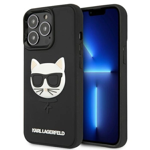 Kup Karl Lagerfeld Apple Tasche KLHCP13XCH3DBK iPhone 13 Pro Max schwarz/schwarz Hartschale 3D Rubber Choupette - KLD783BLK - {ean13} - Sklep Home Screen