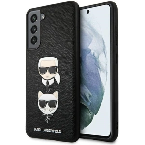 Kup Etui Karl Lagerfeld KLHCS21FESAKICKCBK Samsung Galaxy S21 FE negru/black hardcase Saffiano Ikonik Karl&Choupette Head - KLD784BLK - {ean13} - Sklep Home Screen