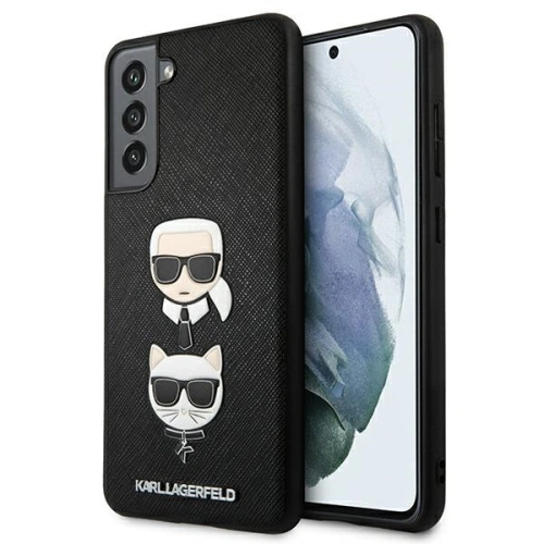 Kup Etui Karl Lagerfeld KLHCS21FESAKICKCBK Samsung Galaxy S21 FE negru/black hardcase Saffiano Ikonik Karl&Choupette Head - KLD784BLK - {ean13} - Sklep Home Screen