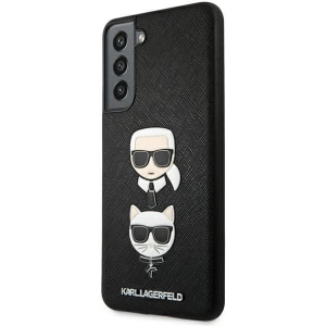 Kup Etui Karl Lagerfeld KLHCS21FESAKICKCBK Samsung Galaxy S21 FE negru/black hardcase Saffiano Ikonik Karl&Choupette Head - KLD784BLK - {ean13} - Sklep Home Screen