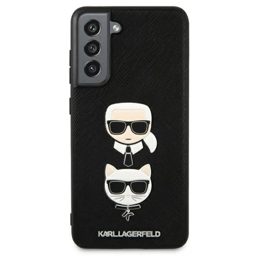 Kup Etui Karl Lagerfeld KLHCS21FESAKICKCBK Samsung Galaxy S21 FE czarny/black hardcase Saffiano Ikonik Karl&Choupette Head - KLD784BLK - {ean13} - Sklep Home Screen