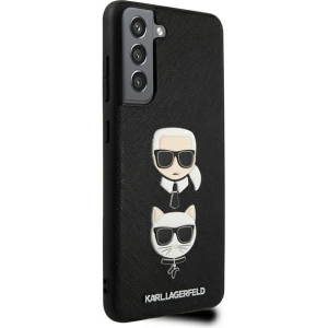 Kup Etui Karl Lagerfeld KLHCS21FESAKICKCBK Samsung Galaxy S21 FE czarny/black hardcase Saffiano Ikonik Karl&Choupette Head - KLD784BLK - {ean13} - Sklep Home Screen