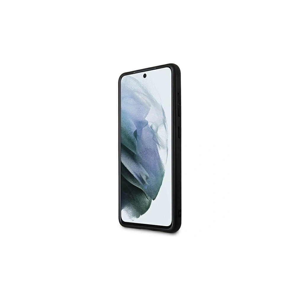 Etui Karl Lagerfeld KLHCS21FESAKICKCBK Samsung Galaxy S21 FE czarny/black hardcase Saffiano Ikonik Karl&Choupette Head