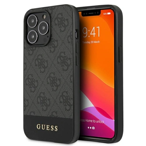 Kup Etui Guess GUHCP13LG4GLGR Apple iPhone 13 Pro šedý/grey hardcase 4G Stripe Collection - GUE1531GRY - {ean13} - Sklep Home Screen