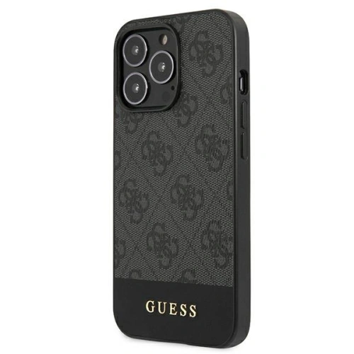 Buy Guess GUHCP13LG4GLGR Apple iPhone 13 Pro grey hardcase 4G Stripe Collection - GUE1531GRY - {ean13} - Home Screen Store Europe
