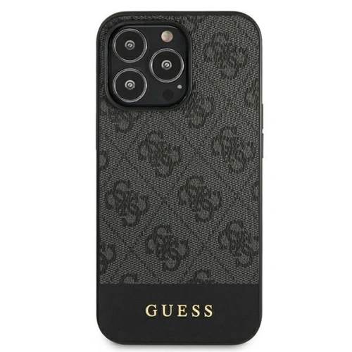 Buy Guess GUHCP13LG4GLGR Apple iPhone 13 Pro grey hardcase 4G Stripe Collection - GUE1531GRY - {ean13} - Home Screen Store Europe