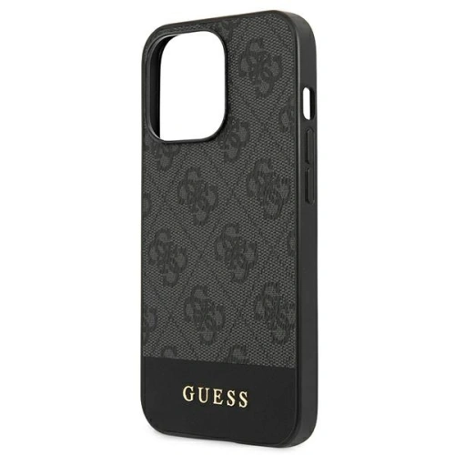 Buy Guess GUHCP13LG4GLGR Apple iPhone 13 Pro grey hardcase 4G Stripe Collection - GUE1531GRY - {ean13} - Home Screen Store Europe