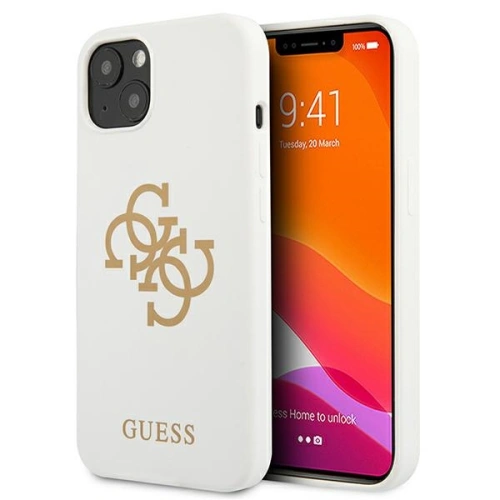Kup Etui Guess GUHCP13MLS4GGWH Apple iPhone 13 bílý/white tvrdý obal silikonový 4G logo - GUE1537WHT - {ean13} - Sklep Home Screen