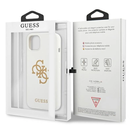 Kup Etui Guess GUHCP13MLS4GGWH Apple iPhone 13 bílý/white tvrdý obal silikonový 4G logo - GUE1537WHT - {ean13} - Sklep Home Screen