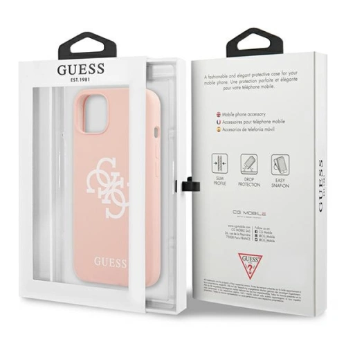 Kup Etui Guess GUHCP13MLS4GWPI Apple iPhone 13 rozie/pink hard case Silicon 4G Logo - GUE1538PNK - {ean13} - Sklep Home Screen