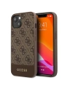 Etui Guess GUHCP13SG4GLBR Apple iPhone 13 mini hnědý/brown tvrdý obal 4G Stripe Collection