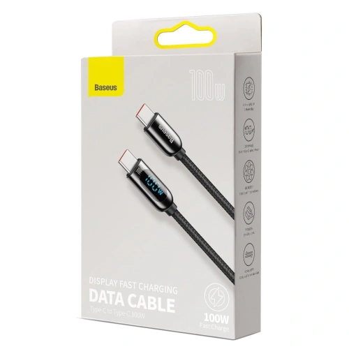Kup Kabel USB-C na USB-C Baseus Display, 100W, 2m (černý) - BSU2997BLK - {ean13} - Sklep Home Screen