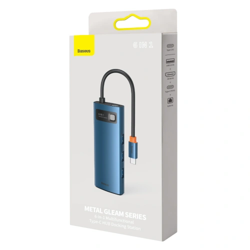 Kup Adapter 6w1 Baseus Hub USB-C la 3x USB 3.0 + HDMI + USB-C PD 4K HD - BSU3010 - {ean13} - Sklep Home Screen