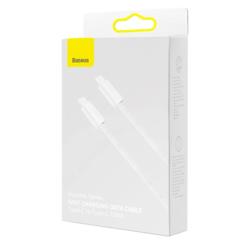 Kup Kabel USB-C do USB-C Baseus Dynamic, 100W, 2m (bílý) - BSU3011WHT - {ean13} - Sklep Home Screen
