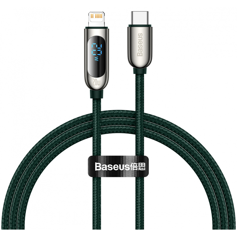USB-C cable for Lightning Baseus Display, PD, 20W, 1m (green)