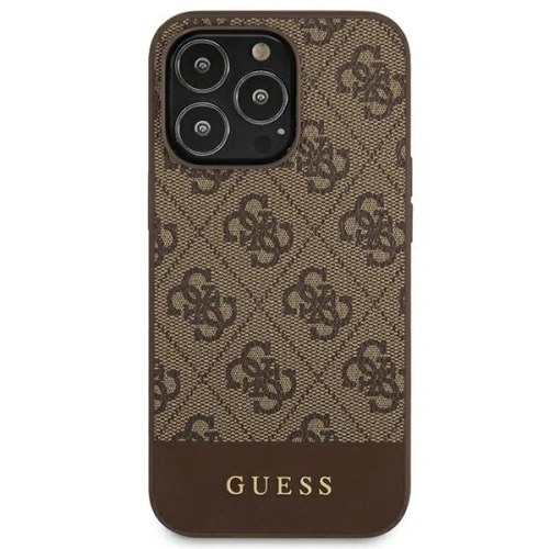 Kup Etui Guess GUHCP13XG4GLBR Apple iPhone 13 Pro Max brązowy/brown hard case 4G Stripe Collection - GUE1543BR - {ean13} - Sklep Home Screen