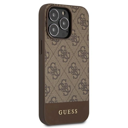 Kup Etui Guess GUHCP13XG4GLBR Apple iPhone 13 Pro Max brązowy/brown hard case 4G Stripe Collection - GUE1543BR - {ean13} - Sklep Home Screen
