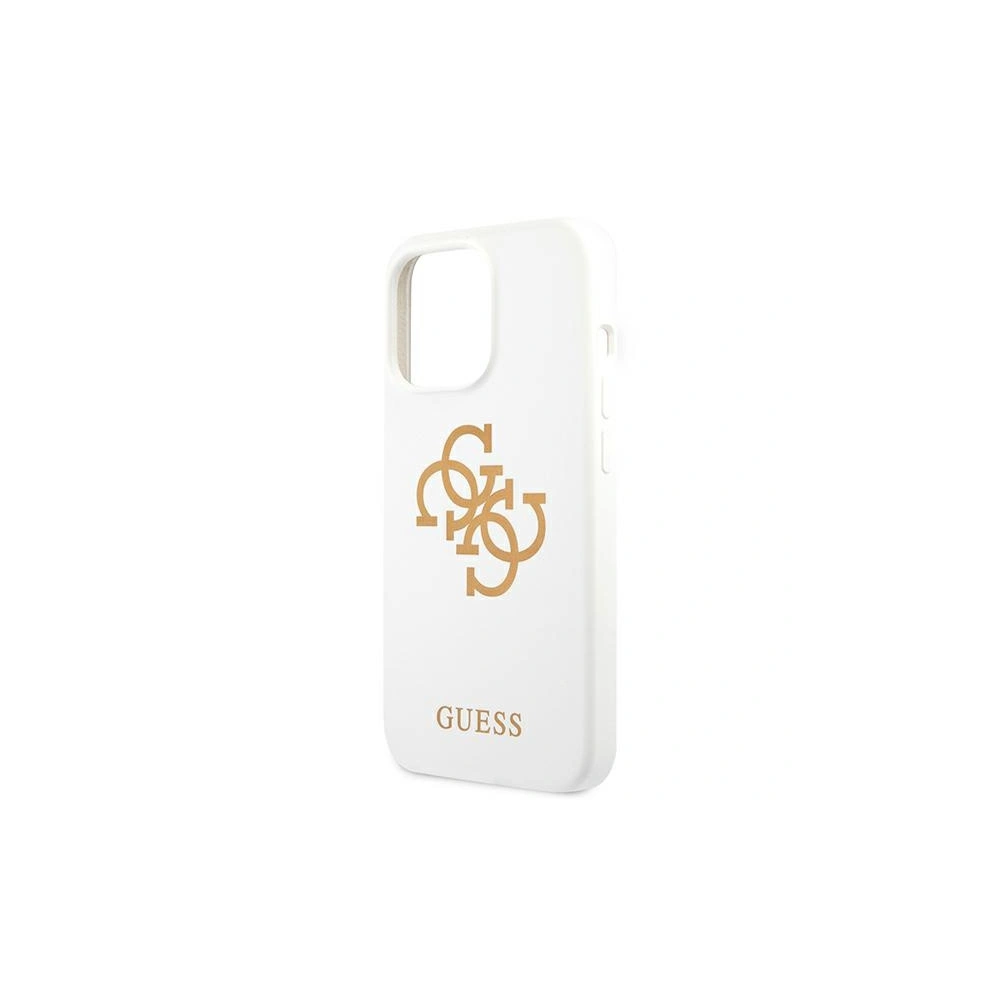 Etui Guess GUHCP13XLS4GGWH Apple iPhone 13 Pro Max biały/white hard case Silicone 4G Logo