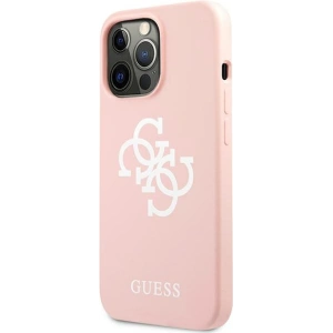 Etui Guess GUHCP13XLS4GWPI Apple iPhone 13 Pro Max różowy/pink hard case Silicone 4G Logo