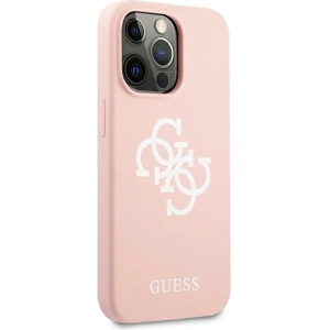 Etui Guess GUHCP13XLS4GWPI Apple iPhone 13 Pro Max różowy/pink hard case Silicone 4G Logo