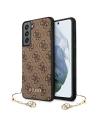Guess Samsung Gehäuse GUHCS21FEGF4GBR Galaxy S21 FE braun/braun Hartschalengehäuse 4G Charms Collection